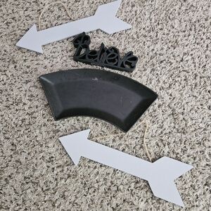 Black Decorative Tray with White Arrows